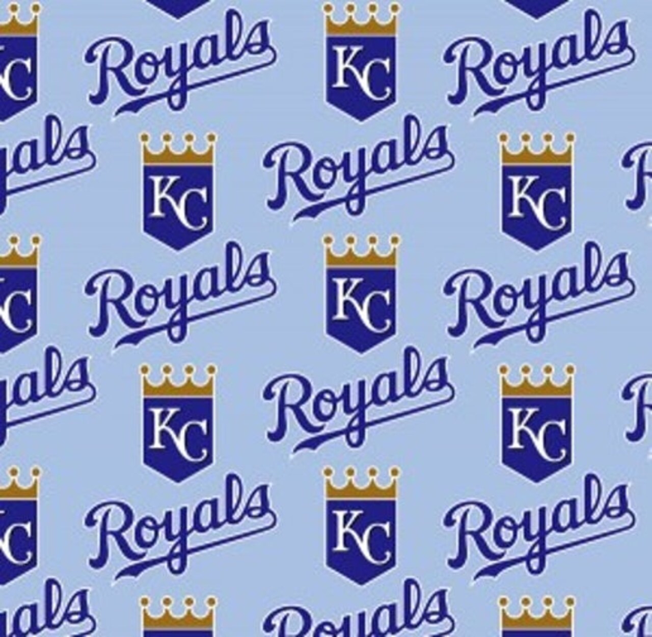 Licensed MLB Kansas City Royals Lt. Blue Cotton 6641-B Fabric by the Yard